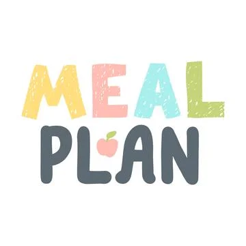 Meal Plan - Lettering Stock Illustration