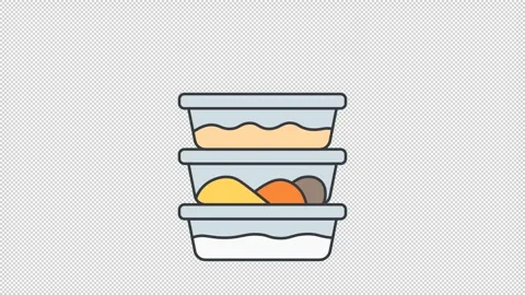 Meal prep containers 動画素材 318128568