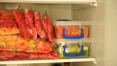 Meal Prep. Freezer Organization Stock Footage 95703398