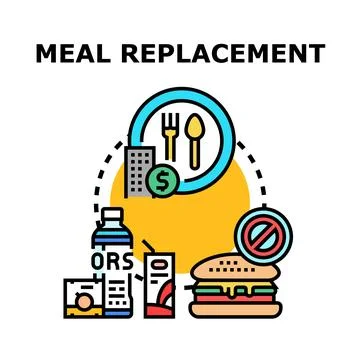 Meal replacement creating healthy diet planning program Stock Illustration
