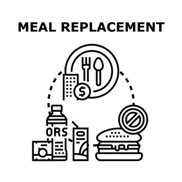 Meal replacement creating healthy diet planning program 스톡 일러스트