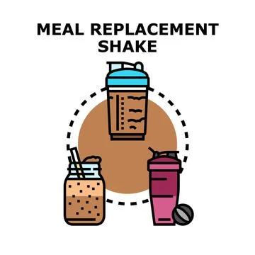 Meal replacement shake concept vector illustration Stock Illustration