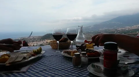 A meal in the restraunt (timelapse) Stock Footage 42547055