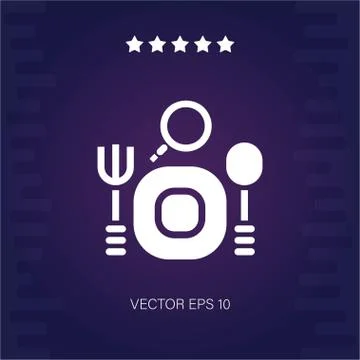 Meal search vector icon Stock Illustration