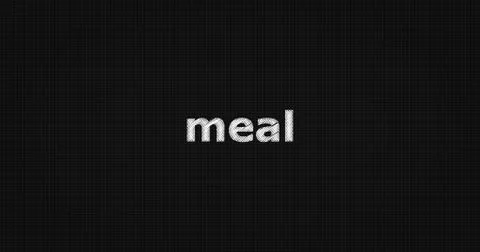 MEAL text on board Illustrazione stock
