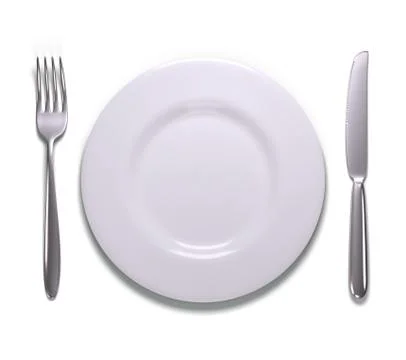 Meal Time Over White Stock Illustration