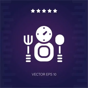 Meal time vector icon Stock Illustration