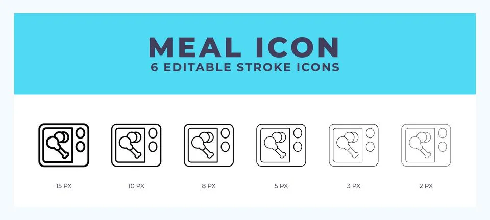 Meal vector icon. With different stroke vector illustration. Stock Illustration