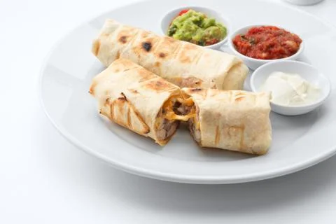 Meal on white Stock Photos