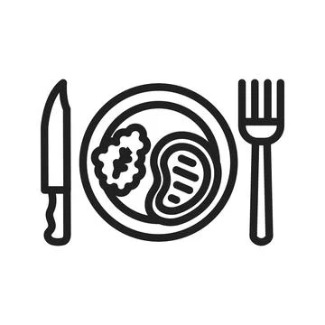 Meals icon vector image. Illustrazione stock