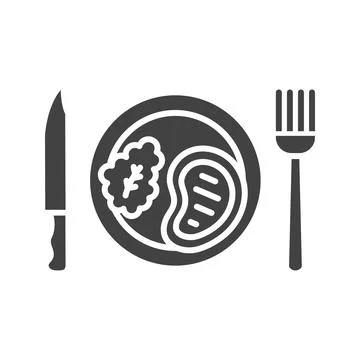 Meals icon vector image. Stock Illustration