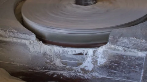 Mealy millstone rotates Stock Footage 35957157