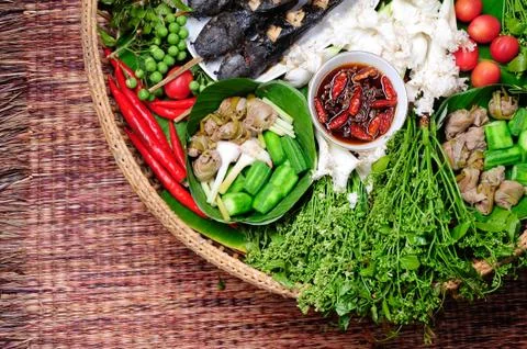 Mean chili, thai's food Stock Photos