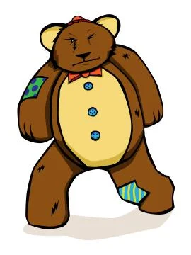 Mean teddy bear Stock Illustration