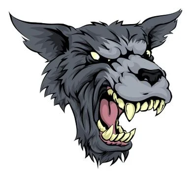 Mean wolf or werewolf Stock Illustration