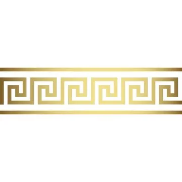 Meander decor seamless pattern. Greek key. Golden decor, historical pattern.. Stock Illustration