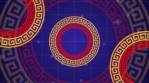 Meander pattern, Greek Antique pattern bg animation in 4K Stock Footage 231204417