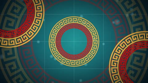 Meander pattern, Greek Antique pattern bg animation in 4K Stock Footage 231204487
