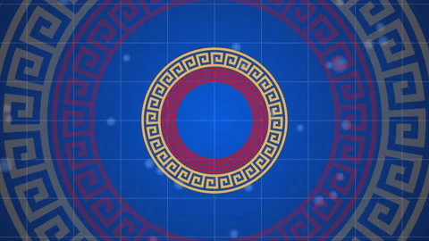 Meander pattern, Greek Antique pattern bg animation in 4K Stock Footage 231206508