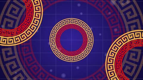 Meander pattern, Greek Antique pattern bg animation Stylish modern anime ma.. 스톡 일러스트