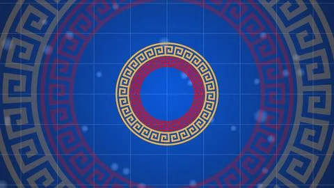 Meander pattern, Greek Antique pattern bg animation Stylish modern anime ma.. 스톡 일러스트