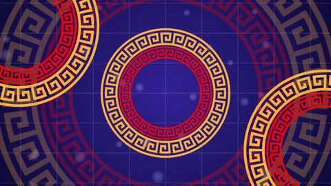 Meander pattern, Greek Antique pattern bg animation Stylish modern anime ma.. Illustrazione stock