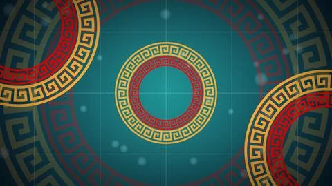 Meander pattern, Greek Antique pattern bg animation Stylish modern anime ma.. 스톡 일러스트