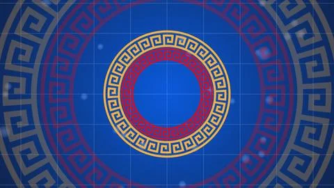 Meander pattern, Greek Antique pattern bg animation Stylish modern anime ma.. 스톡 일러스트