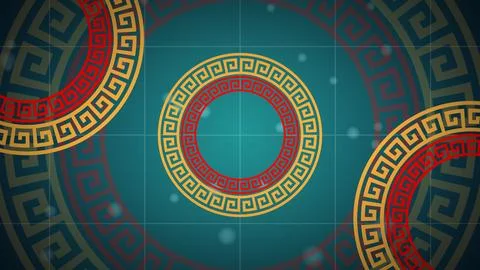 Meander pattern, Greek Antique pattern bg animation Stylish modern anime ma.. 스톡 일러스트