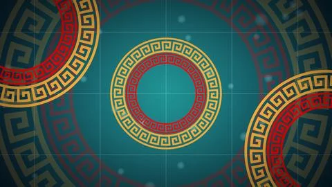 Meander pattern, Greek Antique pattern bg animation Stylish modern anime ma.. イラスト素材