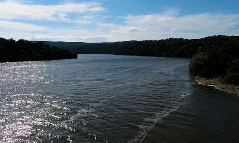 Meander of the Tagus river Stock Photos