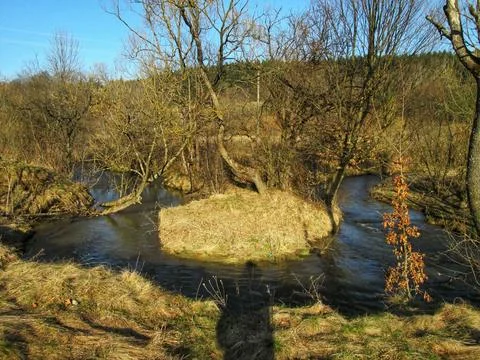 Meandering River Bend Stock Photos