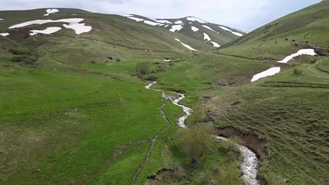 Meandering stream Stock Footage 274250049