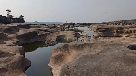 Meandering Tapi River Stock Footage 143774074