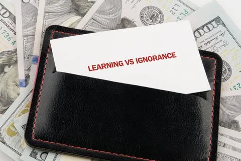 Meaningful conceptual message about knowledge and lack of wisdom placed wit.. Fotos de archivo