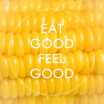 Meaningful quote on corn background Stock Illustration