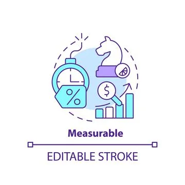 Measurable concept icon Stock Illustration