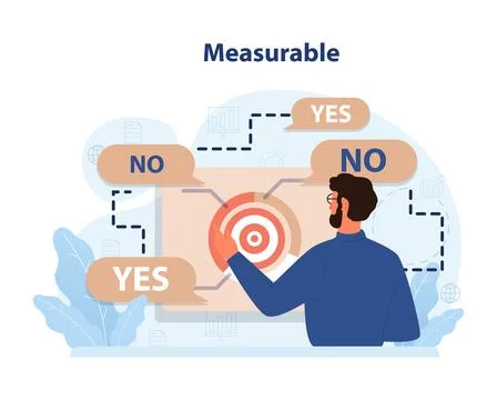 Measurable outcomes visualized. Flat vector illustration Stock Illustration
