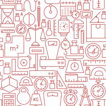 Measure Line Seamless Pattern Stock Illustration
