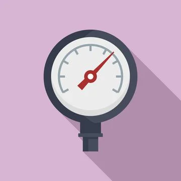 Measure manometer icon flat vector. Gas pressure Stock Illustration