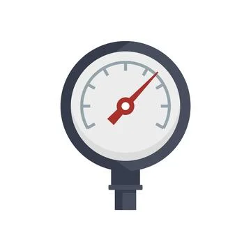Measure manometer icon flat vector. Gas pressure Stock Illustration