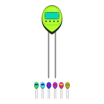 Measure ph meter color icon vector graphic Stock Illustration