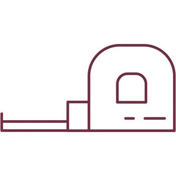 Measure tape icon vector flat meter ruler isolated Stock Illustration