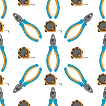 Measure tape seamless pattern for labor day centimeter background construction Stockillustratie