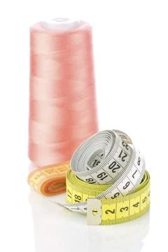 Measure tapes and thread 写真素材