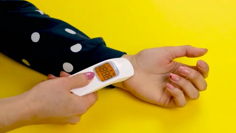 Measure the temperature. selective focus. Stock Footage 150218227