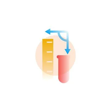 Measure. Vector icon in gradient style. Editable illustration Stock Illustration