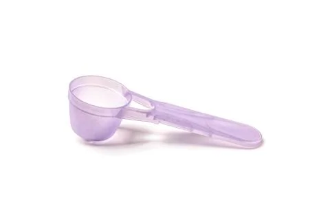 Measured plastic spoon Stock Photos