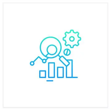 Measurement analytics gradient icon Stock Illustration