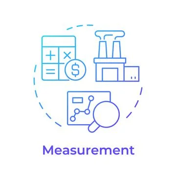 Measurement blue gradient concept icon Stock Illustration